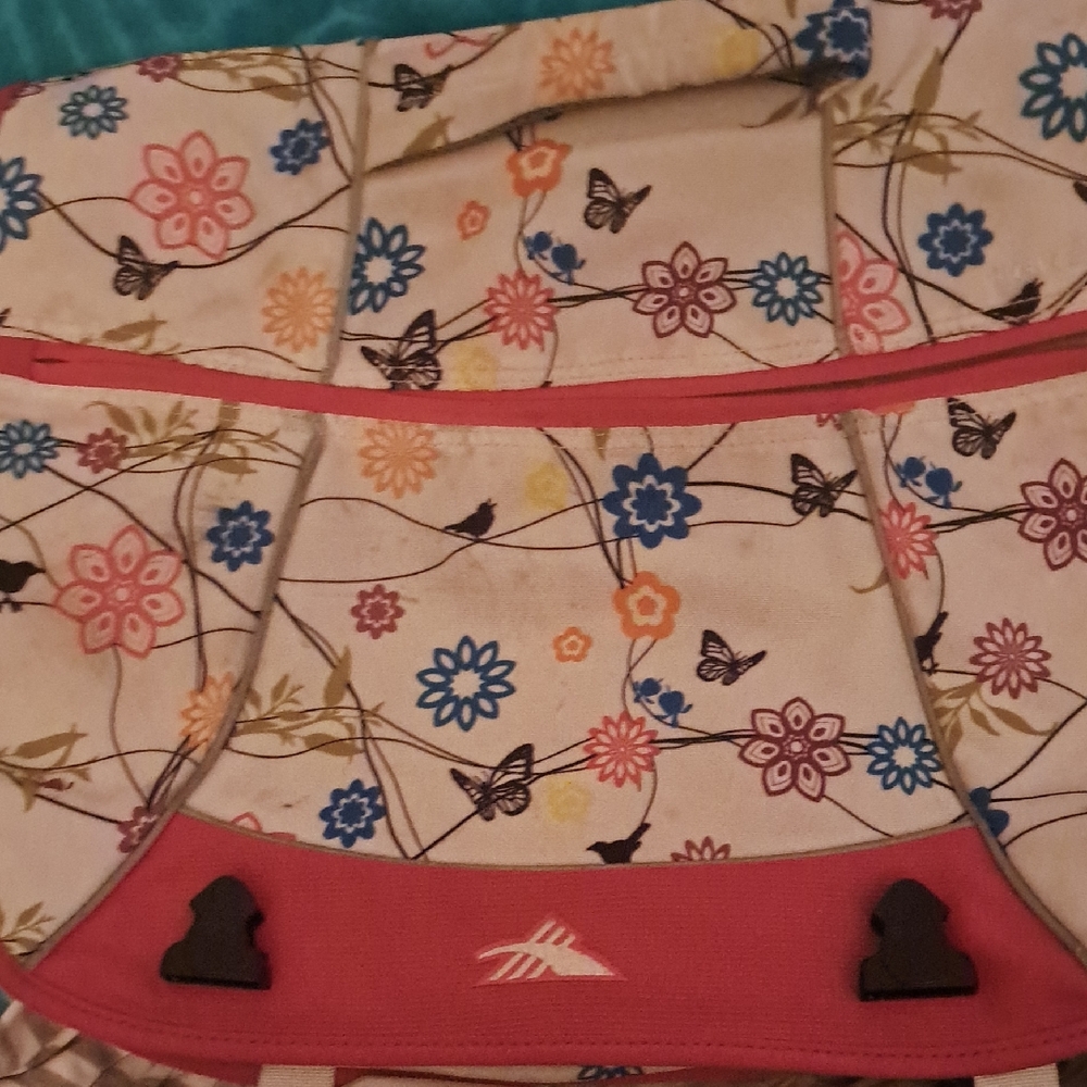 High Sierra Floral Patterned Bag with Pink Accents